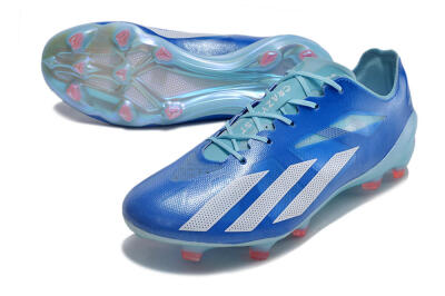 Men's Adidas X Crazyfast+ FG Firm Ground Low-Tops Football Boots - Blue/White/Jade