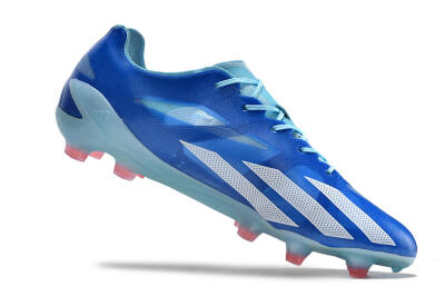 Men's Adidas X Crazyfast+ FG Firm Ground Low-Tops Football Boots - Blue/White/Jade