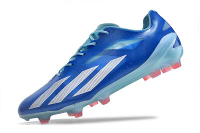 Men's Adidas X Crazyfast+ FG Firm Ground Low-Tops Football Boots - Blue/White/Jade