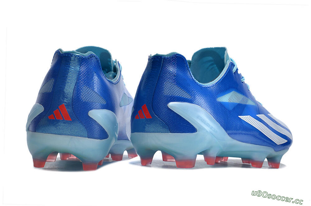 Men's Adidas X Crazyfast+ FG Firm Ground Low-Tops Football Boots - Blue/White/Jade 6