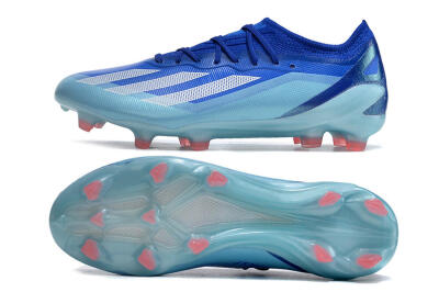 Men's Adidas X Speedportal.1 FG Firm Ground Low-Tops Football Boots - Blue/Silver/Jade