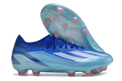 Men's Adidas X Speedportal.1 FG Firm Ground Low-Tops Football Boots - Blue/Silver/Jade
