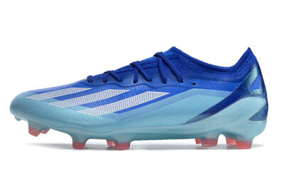 Men's Adidas X Speedportal.1 FG Firm Ground Low-Tops Football Boots - Blue/Silver/Jade