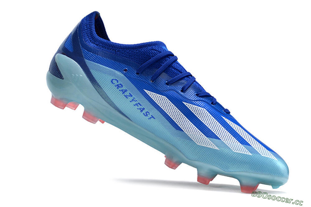 Men's Adidas X Speedportal.1 FG Firm Ground Low-Tops Football Boots - Blue/Silver/Jade 4