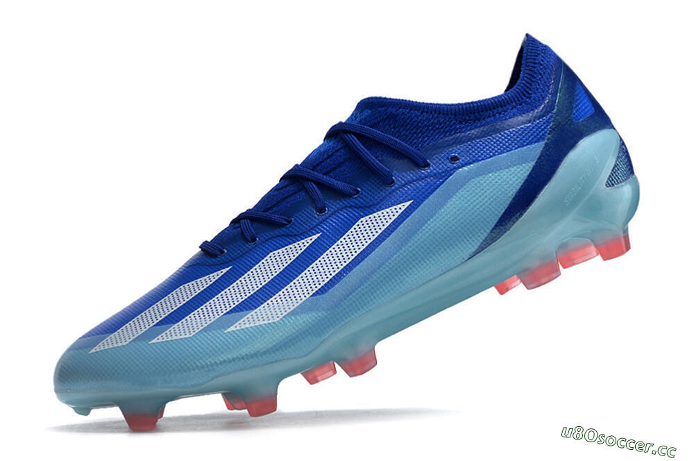 Men's Adidas X Speedportal.1 FG Firm Ground Low-Tops Football Boots - Blue/Silver/Jade 5