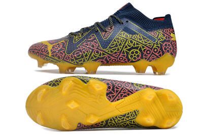 Men's Puma Future Ultimate Limited Edition FG Firm Ground Low-Tops Football Boots - Blue/Yellow/Red