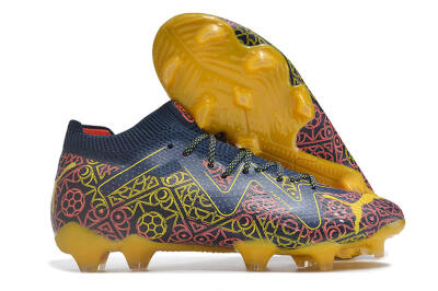 Men's Puma Future Ultimate Limited Edition FG Firm Ground Low-Tops Football Boots - Blue/Yellow/Red