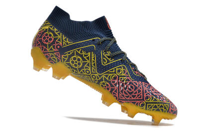 Men's Puma Future Ultimate Limited Edition FG Firm Ground Low-Tops Football Boots - Blue/Yellow/Red