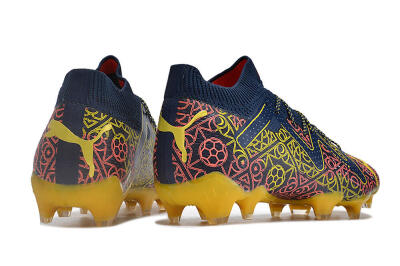 Men's Puma Future Ultimate Limited Edition FG Firm Ground Low-Tops Football Boots - Blue/Yellow/Red