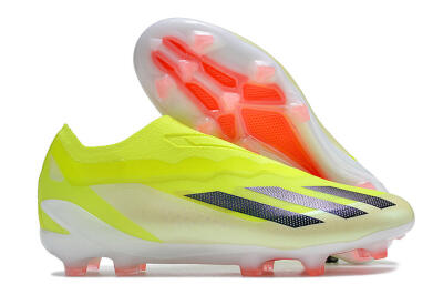 Men's Adidas X Crazyfast+ FG Firm Ground Low-Tops Football Boots - Yellow/Black/Pink