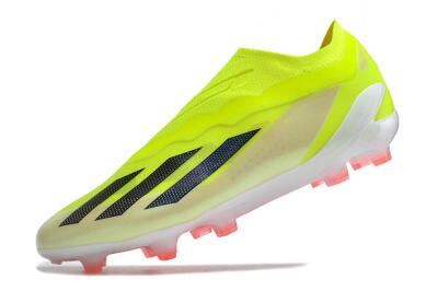 Men's Adidas X Crazyfast+ FG Firm Ground Low-Tops Football Boots - Yellow/Black/Pink
