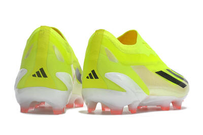 Men's Adidas X Crazyfast+ FG Firm Ground Low-Tops Football Boots - Yellow/Black/Pink