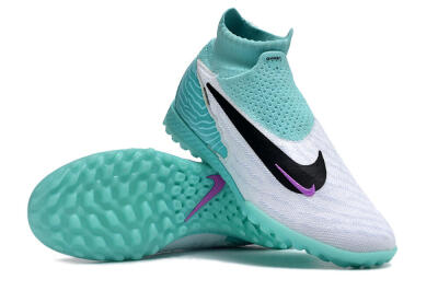 Unisex Nike Phantom GX Elite DF Link TF Artificial Turf High-Tops Football Shoes - White/Black/Jade