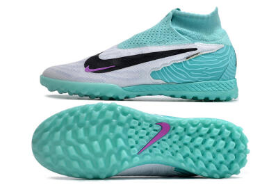 Unisex Nike Phantom GX Elite DF Link TF Artificial Turf High-Tops Football Shoes - White/Black/Jade