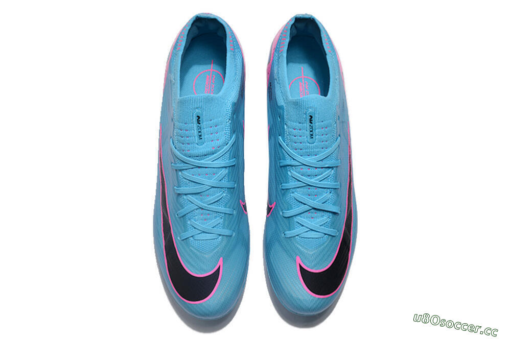Unisex Nike Air Zoom Mercurial Vapor 15 Elite FG Firm Ground Low-Tops Football Boots - Blue/Pink/Black 4