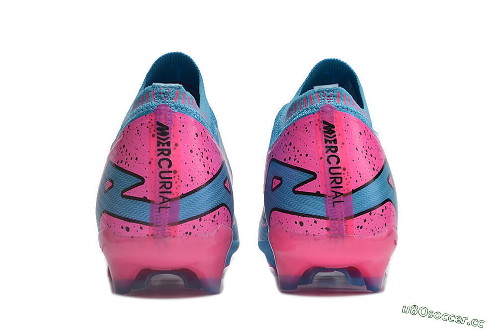 Unisex Nike Air Zoom Mercurial Vapor 15 Elite FG Firm Ground Low-Tops Football Boots - Blue/Pink/Black 5