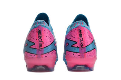 Unisex Nike Air Zoom Mercurial Vapor 15 Elite FG Firm Ground Low-Tops Football Boots - Blue/Pink/Black