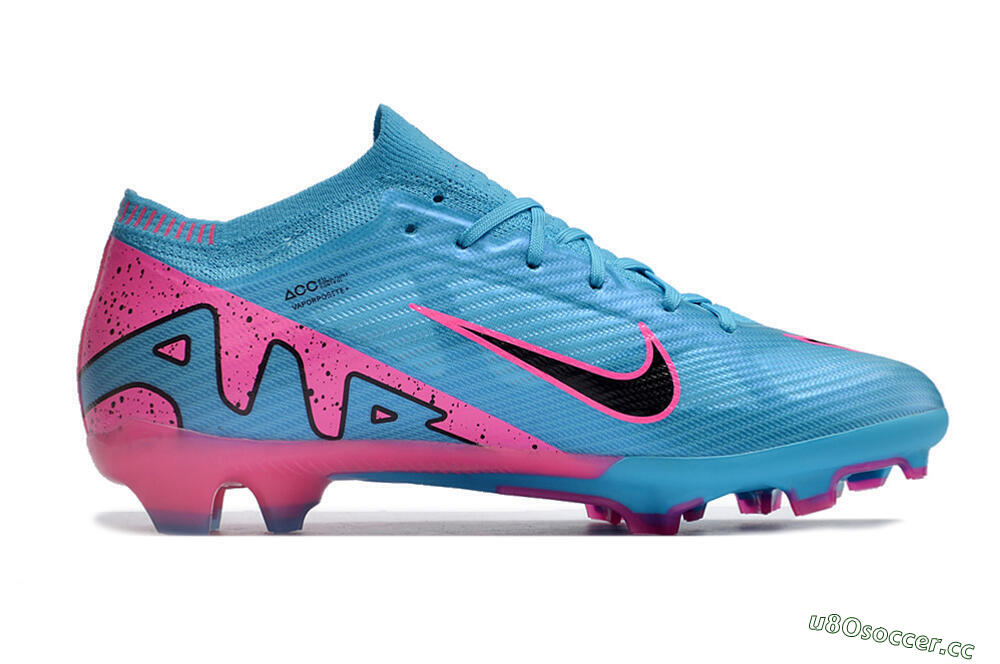Unisex Nike Air Zoom Mercurial Vapor 15 Elite FG Firm Ground Low-Tops Football Boots - Blue/Pink/Black 7