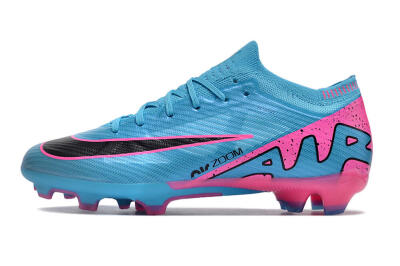 Unisex Nike Air Zoom Mercurial Vapor 15 Elite FG Firm Ground Low-Tops Football Boots - Blue/Pink/Black