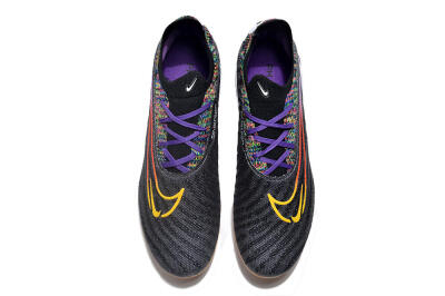 Unisex Nike Phantom GX Elite FG Firm Ground Low-Tops Football Boots - Black/Purple/Rainbow