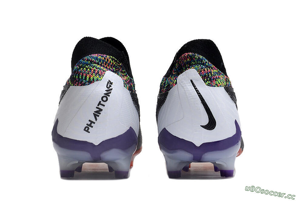 Unisex Nike Phantom GX Elite FG Firm Ground Low-Tops Football Boots - Black/Purple/Rainbow 5