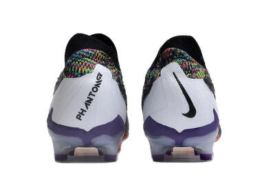 Unisex Nike Phantom GX Elite FG Firm Ground Low-Tops Football Boots - Black/Purple/Rainbow