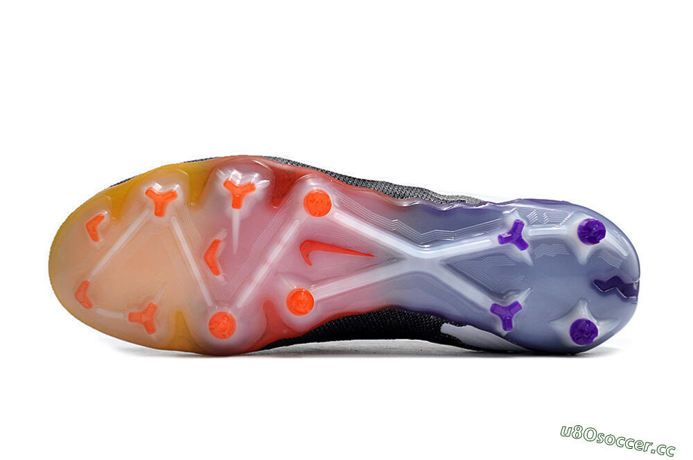 Unisex Nike Phantom GX Elite FG Firm Ground Low-Tops Football Boots - Black/Purple/Rainbow 6