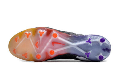Unisex Nike Phantom GX Elite FG Firm Ground Low-Tops Football Boots - Black/Purple/Rainbow