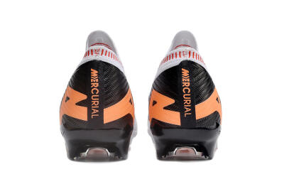 Unisex Nike Air Zoom Mercurial Vapor 15 Elite FG Firm Ground Low-Tops Football Boots - White/Orange/Black