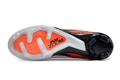 Unisex Nike Air Zoom Mercurial Vapor 15 Elite FG Firm Ground Low-Tops Football Boots - White/Orange/Black