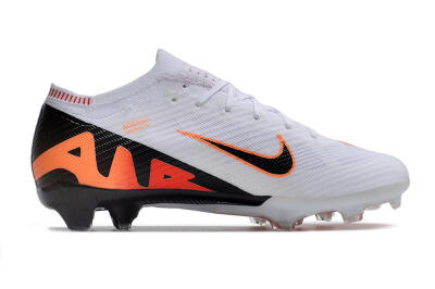Unisex Nike Air Zoom Mercurial Vapor 15 Elite FG Firm Ground Low-Tops Football Boots - White/Orange/Black