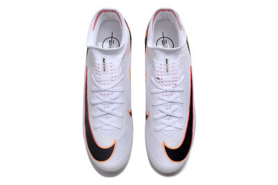 Unisex Nike Air Zoom Mercurial Superfly 9 Elite FG Firm Ground High-Tops Football Boots - White/Orange/Black