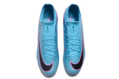Unisex Nike Air Zoom Mercurial Superfly 9 Elite FG Firm Ground High-Tops Football Boots - Blue/Pink/Black