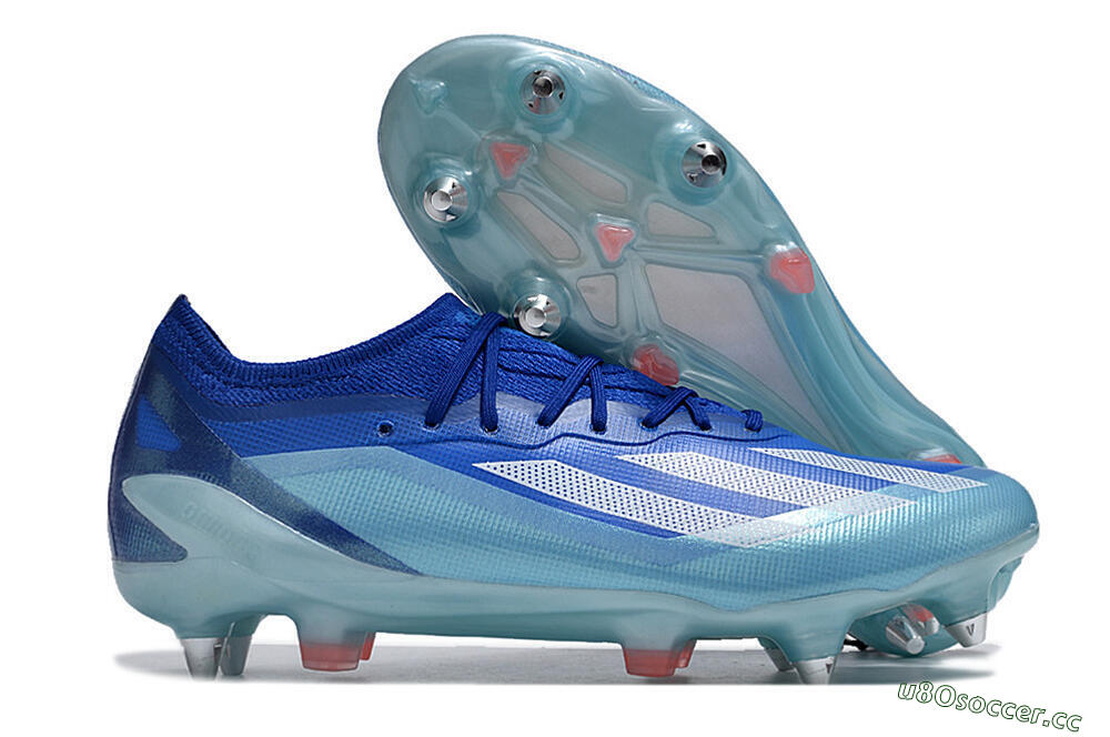 Men's Adidas X Crazyfast.1 SG Soft Ground Low-Tops Football Boots - Jade/White/Blue 2