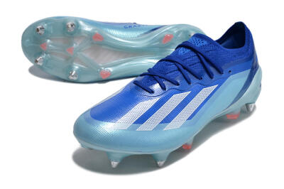 Men's Adidas X Crazyfast.1 SG Soft Ground Low-Tops Football Boots - Jade/White/Blue