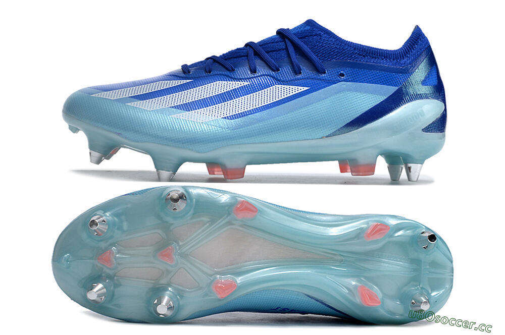 Men's Adidas X Crazyfast.1 SG Soft Ground Low-Tops Football Boots - Jade/White/Blue 1