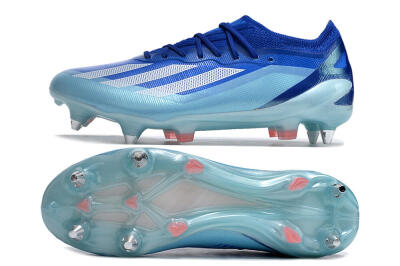 Men's Adidas X Crazyfast.1 SG Soft Ground Low-Tops Football Boots - Jade/White/Blue