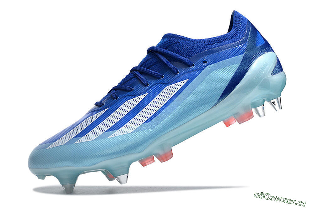 Men's Adidas X Crazyfast.1 SG Soft Ground Low-Tops Football Boots - Jade/White/Blue 5