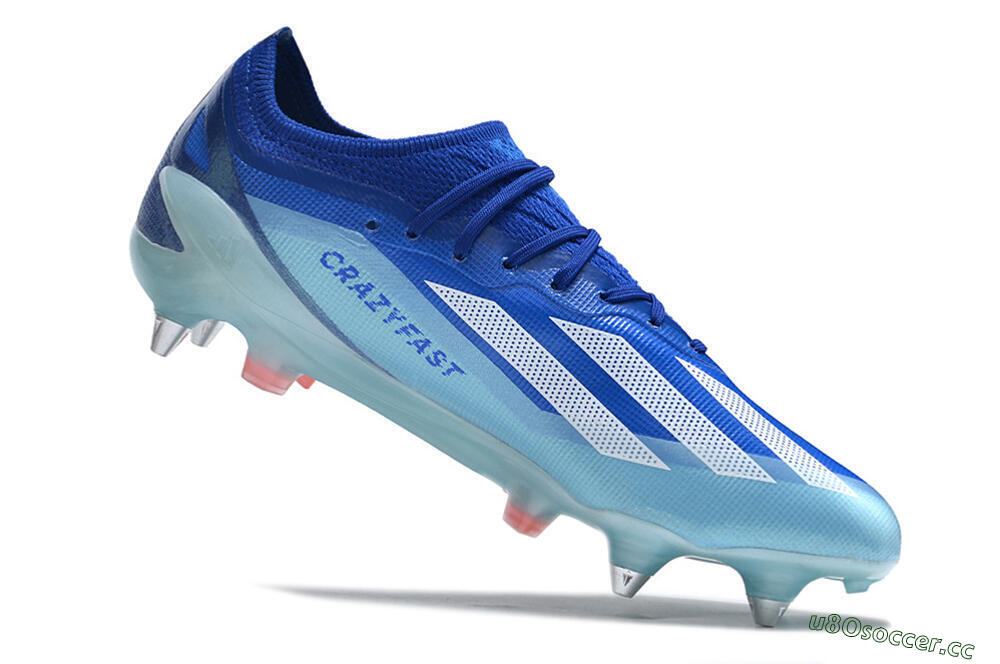 Men's Adidas X Crazyfast.1 SG Soft Ground Low-Tops Football Boots - Jade/White/Blue 6