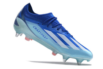 Men's Adidas X Crazyfast.1 SG Soft Ground Low-Tops Football Boots - Jade/White/Blue