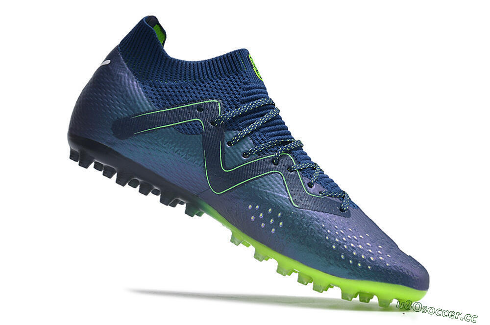 Men's Puma Future Ultimate MG Multi Ground Low-Tops Football Boots - Blue/Green 4