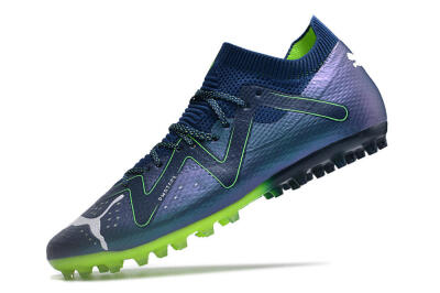 Men's Puma Future Ultimate MG Multi Ground Low-Tops Football Boots - Blue/Green