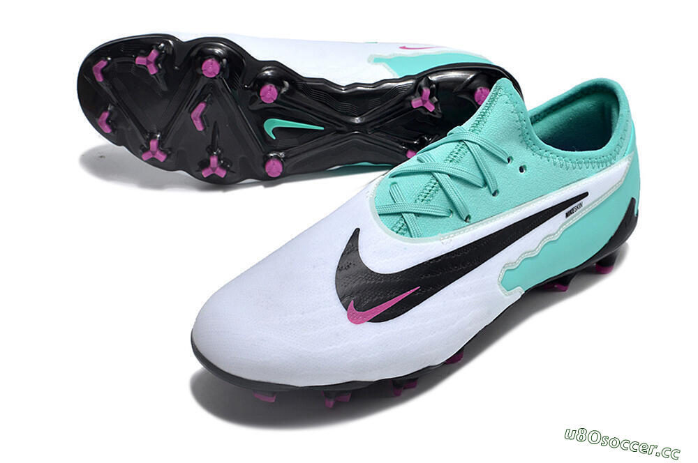 Men's Nike Phantom GX Academy FG Firm Ground Low-Tops Football Boots - Hyper Turquoise/Fuchsia Dream/White/Black 3