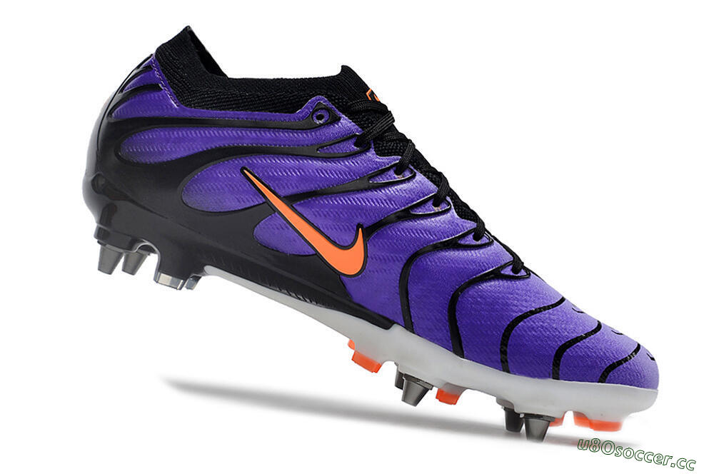 Men's Nike Air Zoom Mercurial Vapor 15 Elite SG Soft Ground Low-Tops Football Boots - Purple/Black/Orange 4