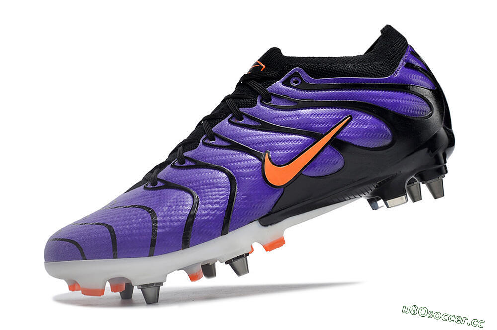 Men's Nike Air Zoom Mercurial Vapor 15 Elite SG Soft Ground Low-Tops Football Boots - Purple/Black/Orange 5