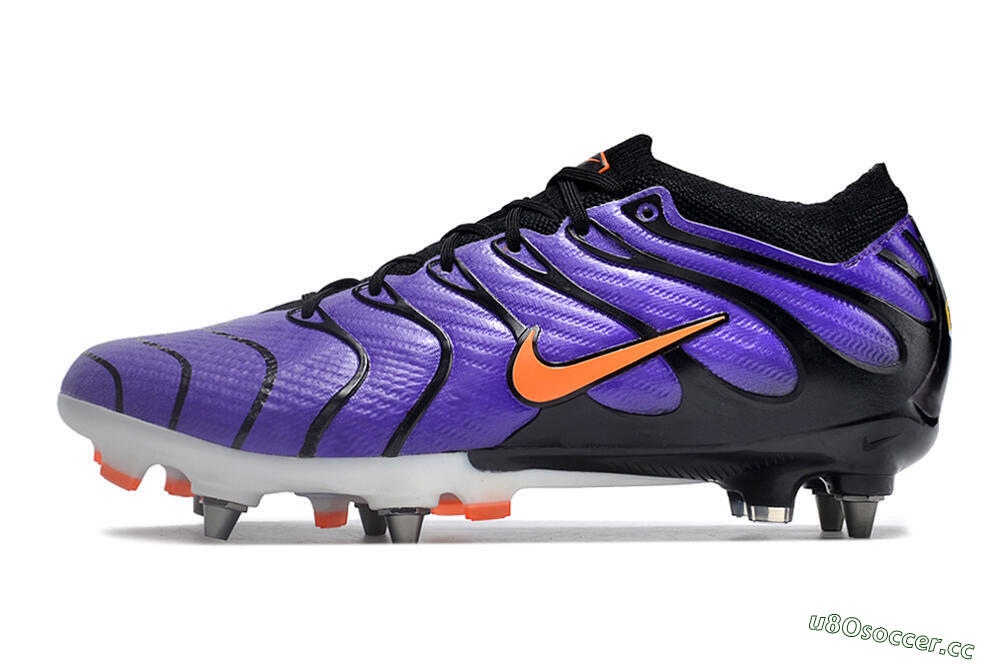 Men's Nike Air Zoom Mercurial Vapor 15 Elite SG Soft Ground Low-Tops Football Boots - Purple/Black/Orange 0