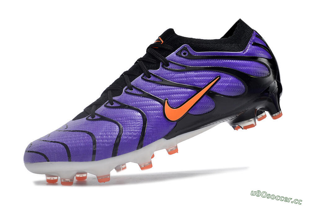 Men's Nike Air Zoom Mercurial Vapor 15 Elite AG Artificial Grass Low-Tops Football Boots - Purple/Black/Orange 6