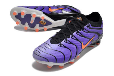 Men's Nike Air Zoom Mercurial Vapor 15 Elite AG Artificial Grass Low-Tops Football Boots - Purple/Black/Orange