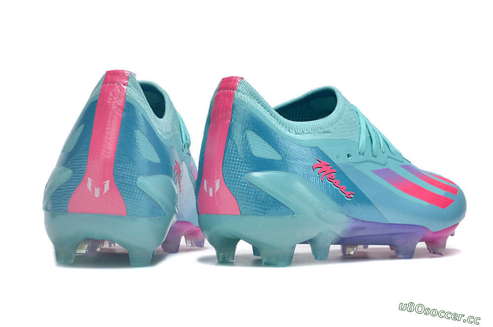 Men's Adidas X Crazyfast.1 Messi.1 FG Firm Ground Low-Tops Football Boots - Blue/Pink/Purple 4