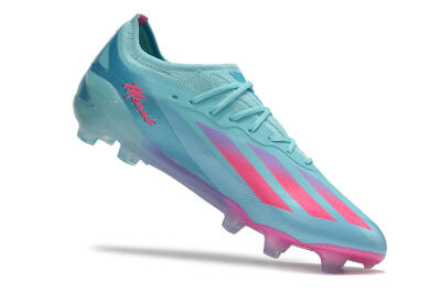 Men's Adidas X Crazyfast.1 Messi.1 FG Firm Ground Low-Tops Football Boots - Blue/Pink/Purple